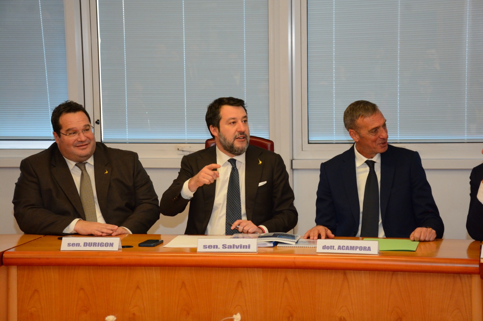 Durigoni, Salvini ed Acampora