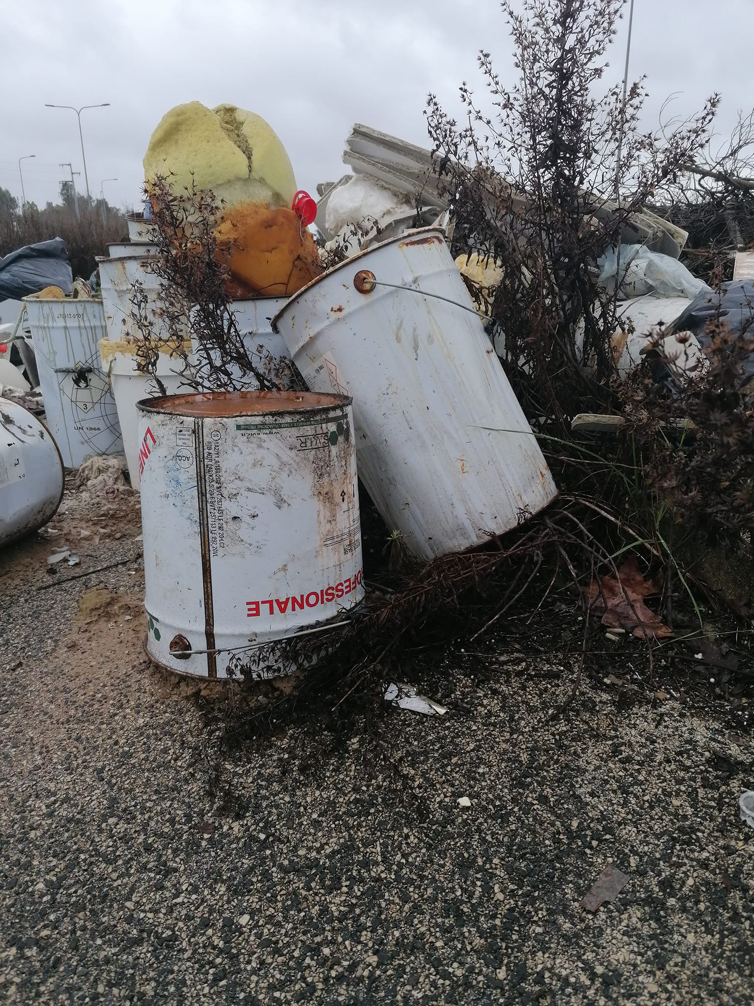 Galleria 1 del post: L’area intorno alla Turbogas una discarica a cielo aperto. La denuncia del Comitato di Quartiere Campo di Carne.