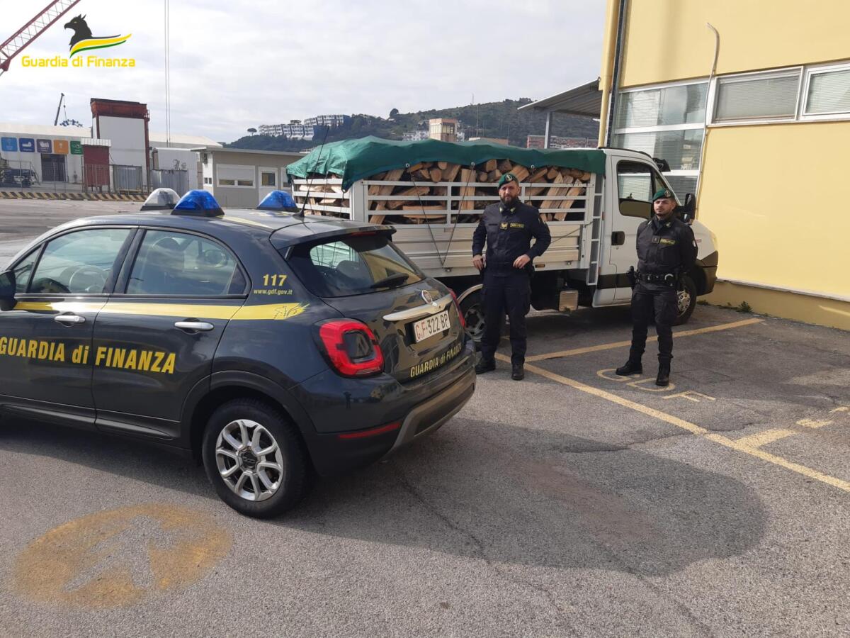 La Finanza di Formia sequestra un autocarro e due tonnellate di legna detenuta abusivamente. - 