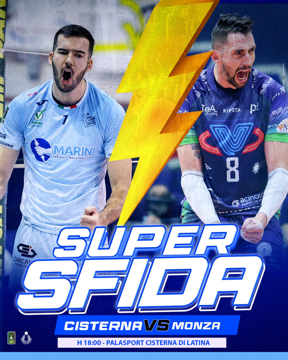 <strong>Pallavolo di Superlega, </strong>oggi per la Top Volley Cisterna match determinante per entrare nei Play Off. - 