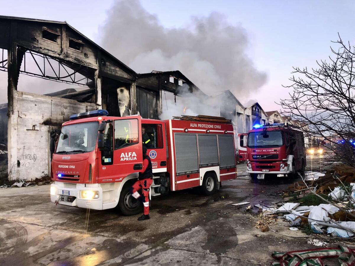 Incendio alla ex Freddindustria di Aprilia: ecco i dati definitivi dell’Arpa Lazio. - 