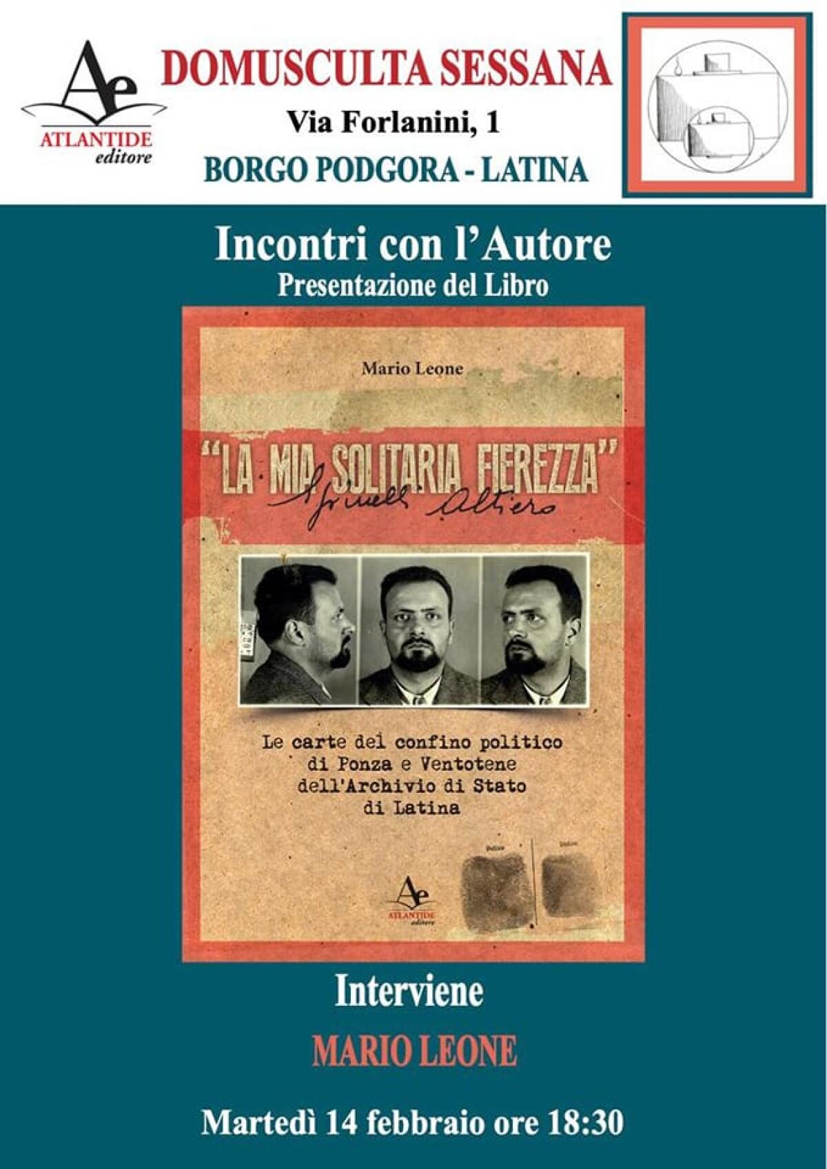 “Incontro con l’autore”, la rassegna a Borgo Podgora - 