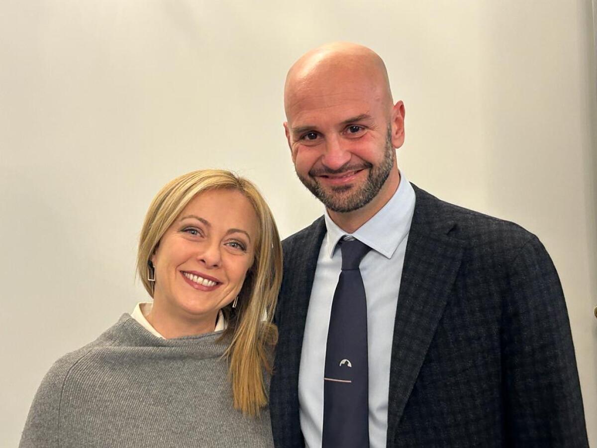 L’europarlamentare pontino di Fratelli d’Italia, Nicola Procaccini, ricevuto a Palazzo Chigi da Giorgia Meloni. - 