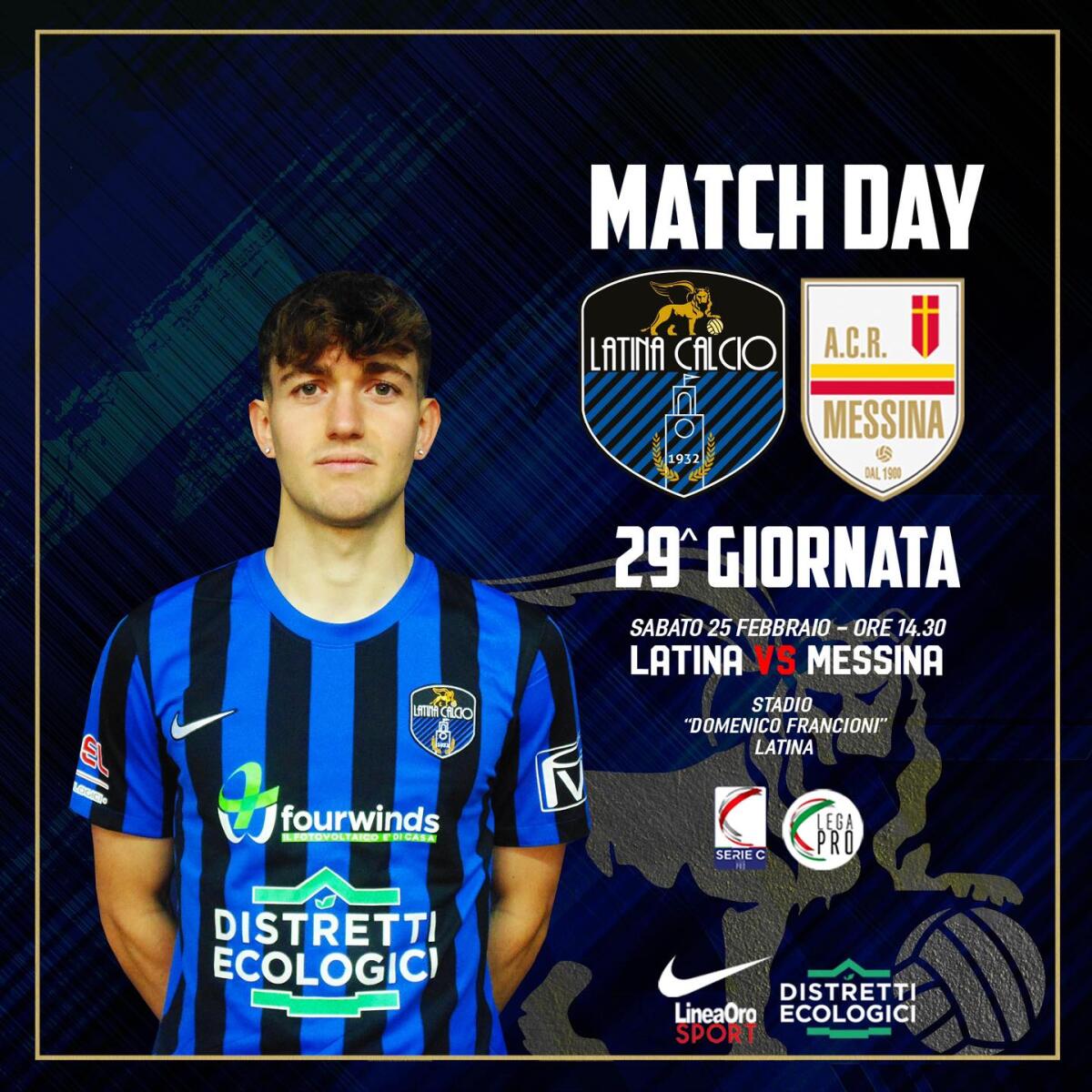 Calcio Serie D - Il Messina atteso al Francioni - 