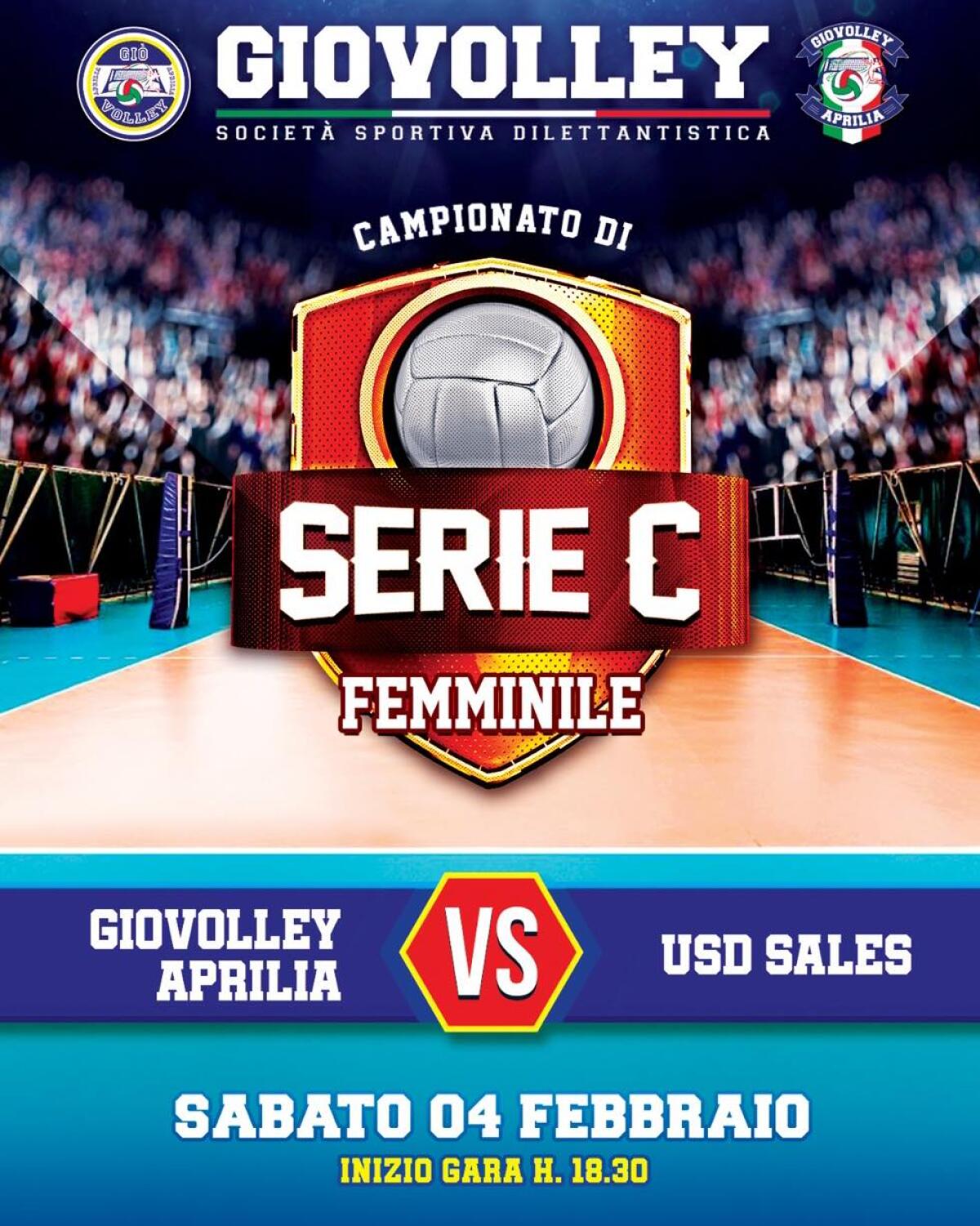 Pallavolo femminile, serie C: la Giò Volley Aprilia oggi ospita le avversarie della USD Sales. - 