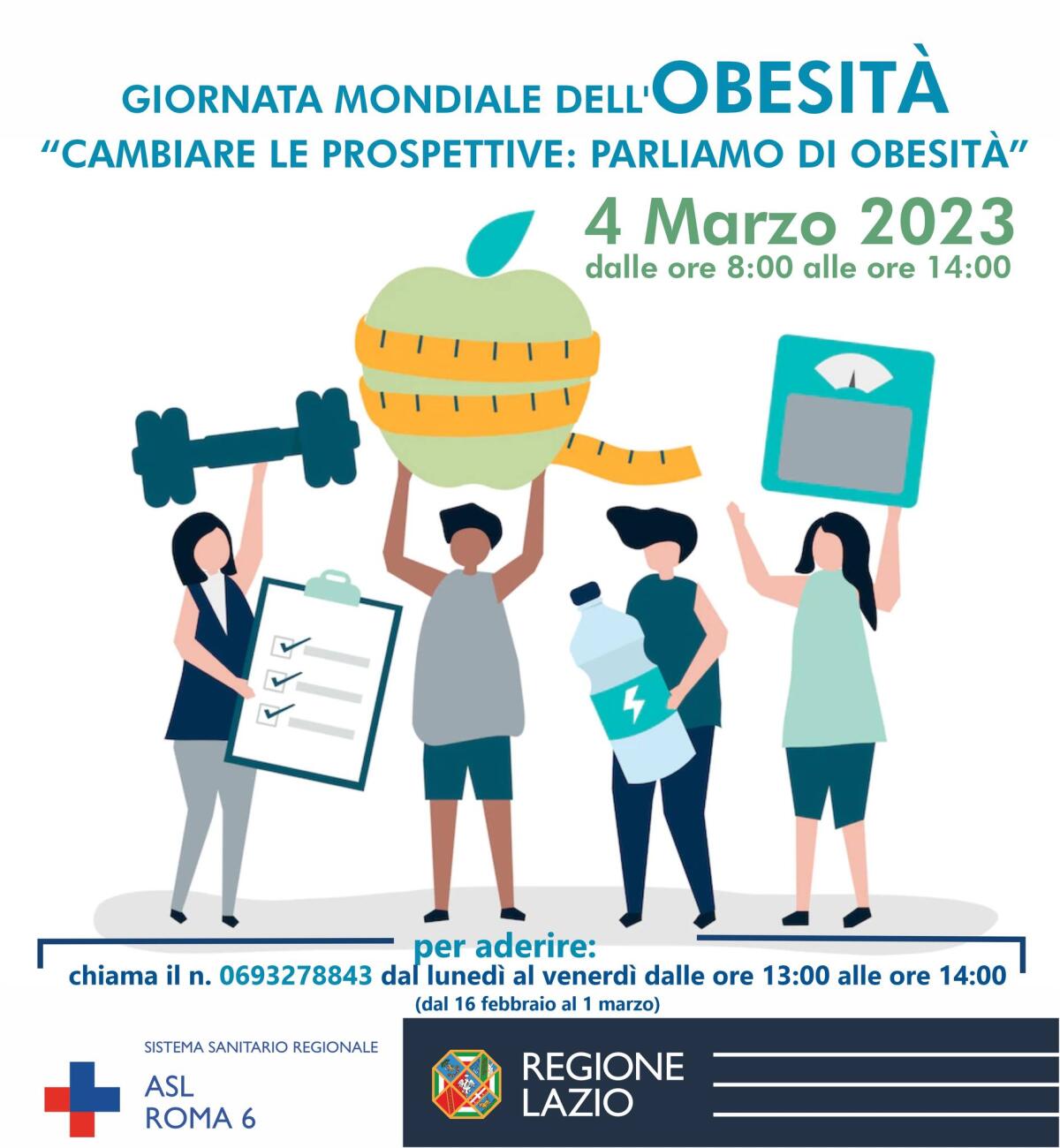Giornata mondiale dell'obesità negli ospedali di Ariccia, Anzio, Frascati e Velletri - 