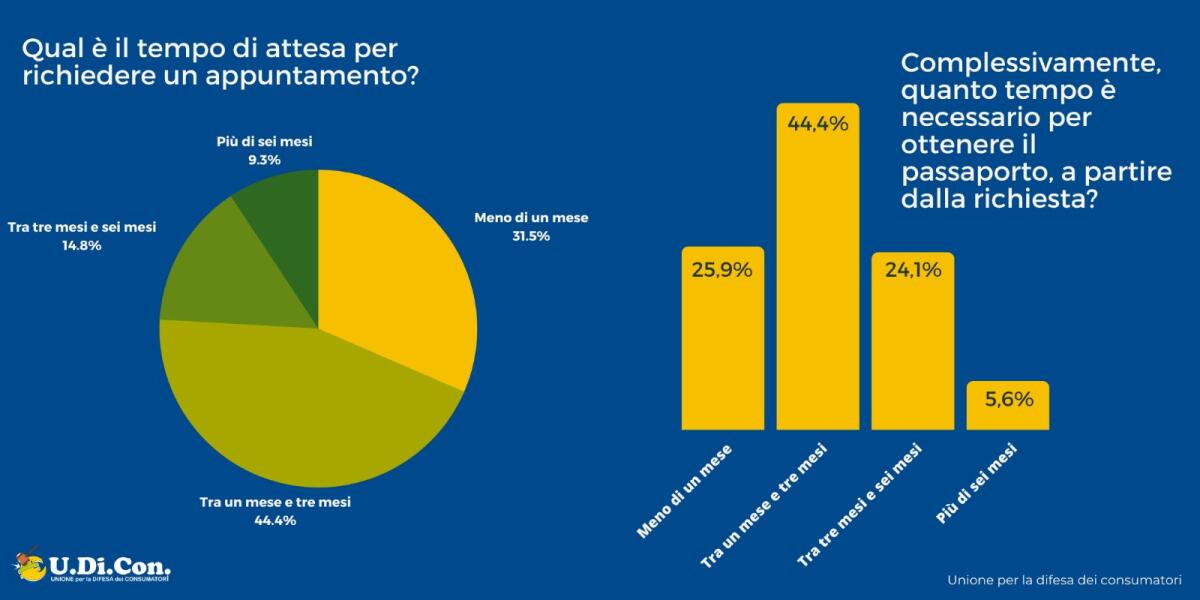 Passaporti, indagine Udicon: “fino a sei mesi per un appuntamento. Grave danno per famiglie, consumatori e operatori turistici”. - 