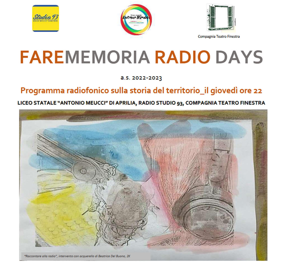 “FareMemoria Radio Days”: a Studio 93 la puntata finale del programma realizzato dal Liceo Meucci, dedicata alla coraggiosa “Caterina Verderame”. - 