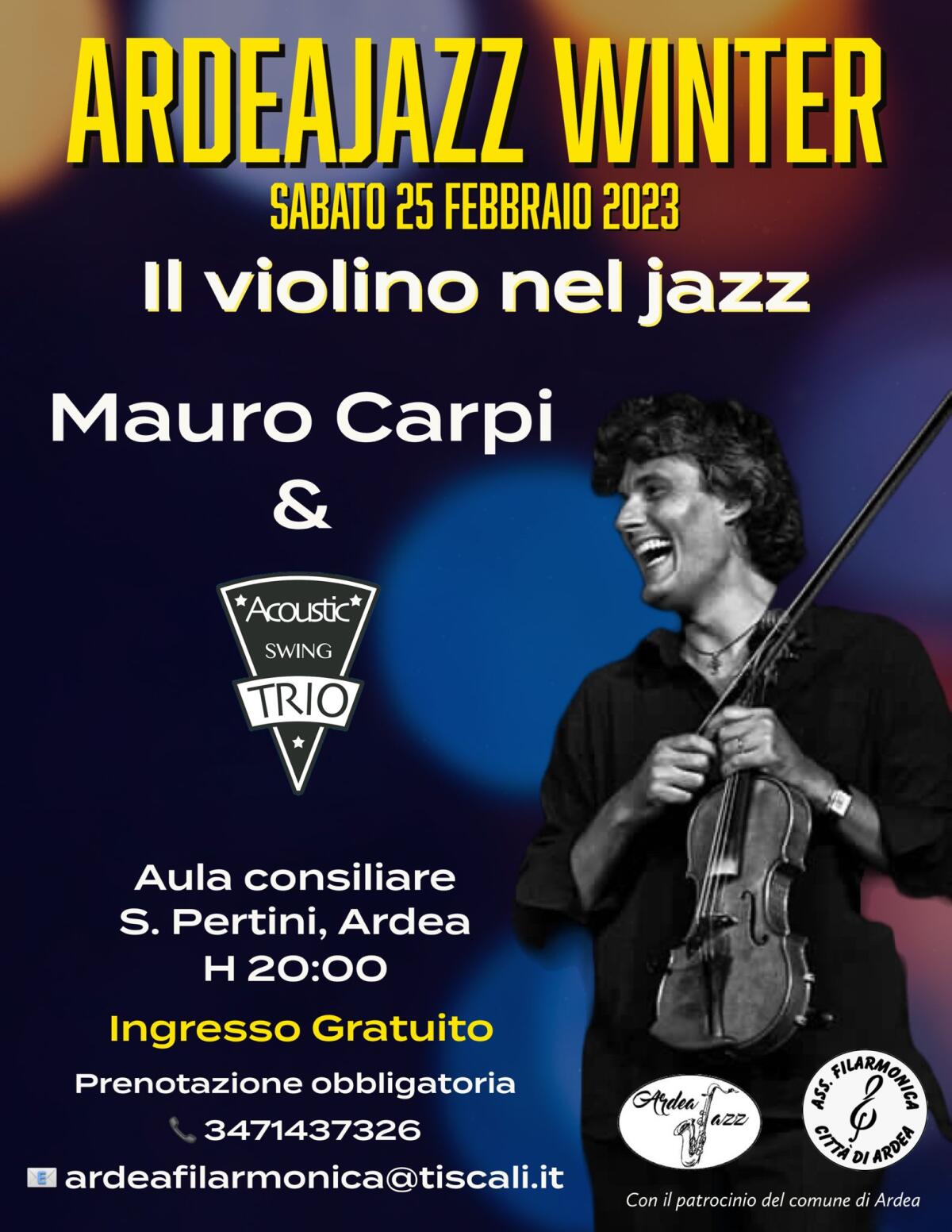 “ArdeajazzWinter” presenta “il violino nel Jazz” con l’Acustic swing Trio. - 
