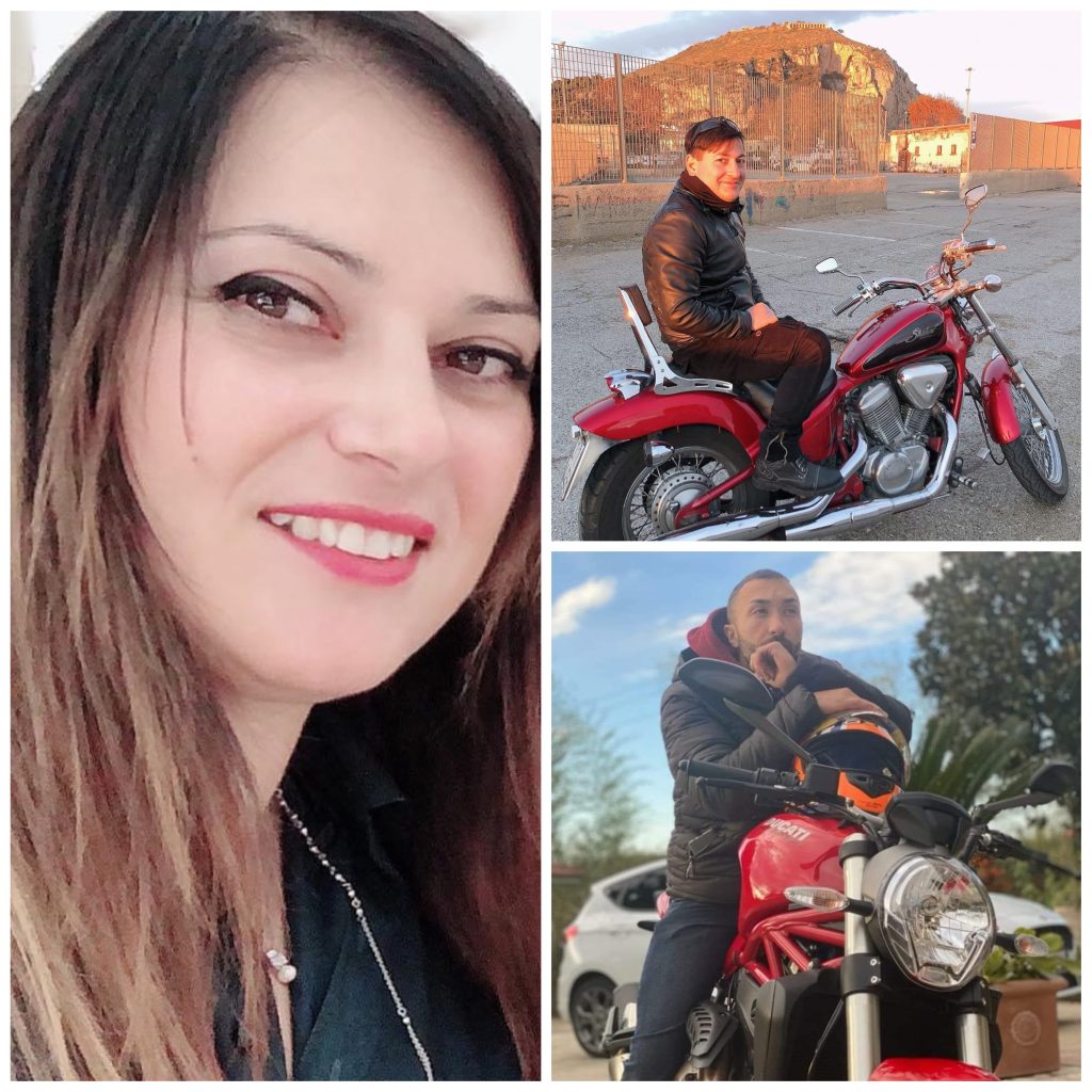 Rosanna e il compagno Guido. In basso a destra Daniele