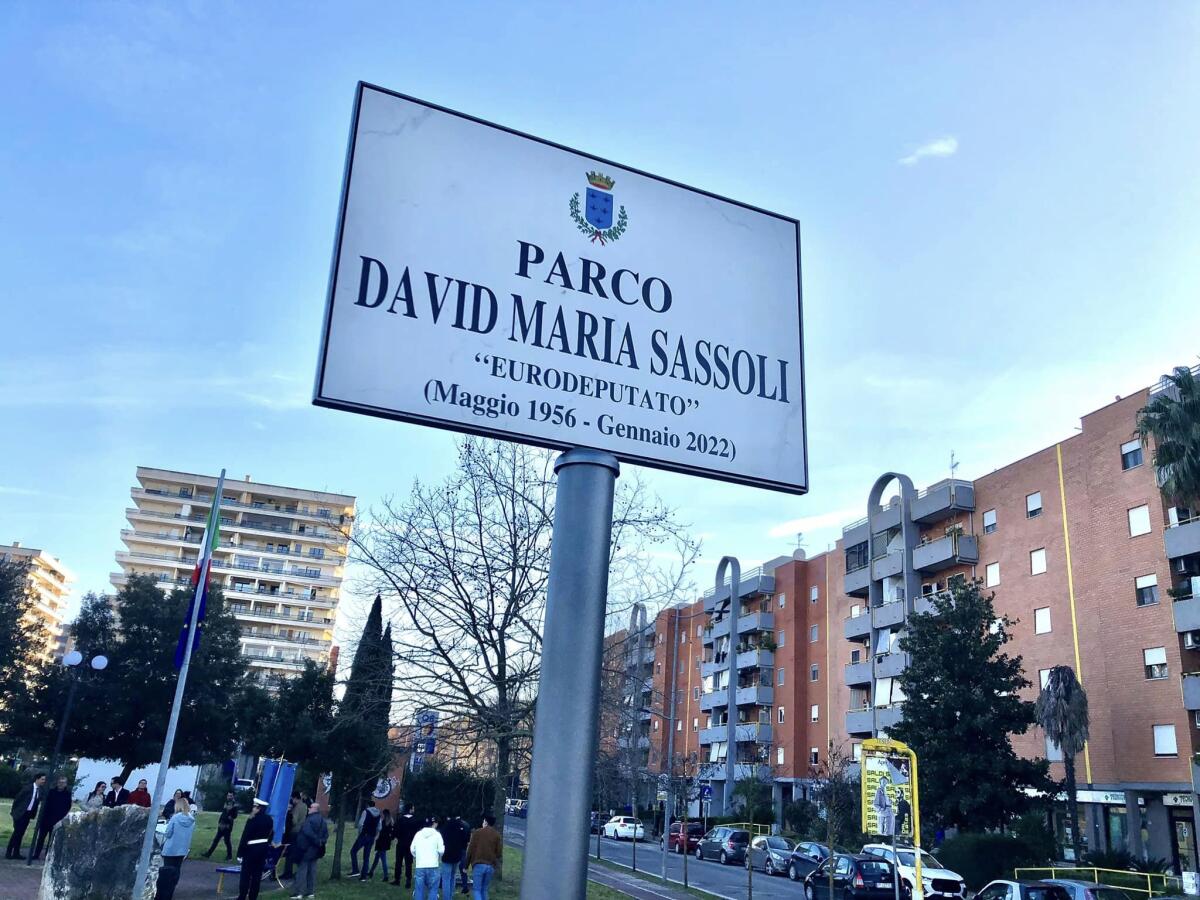 Ad Aprilia inaugurato il parco dedicato a David Sassoli - 
