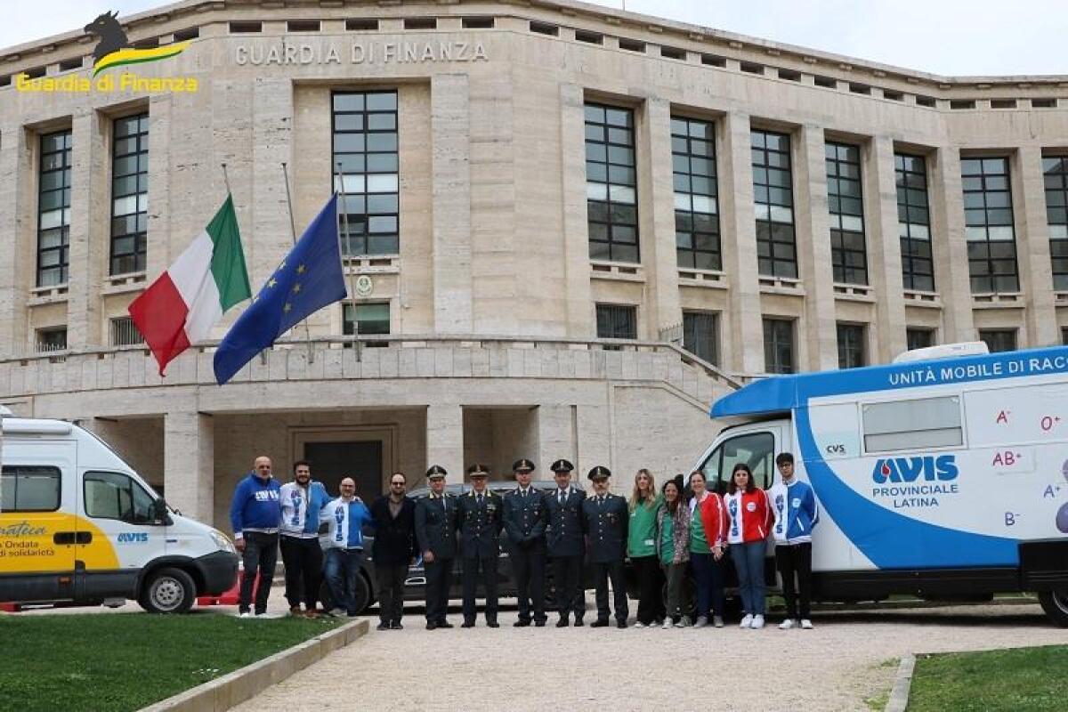 Giornata dedicata alla donazione del sangue al Comando Provinciale di Latina della Guardia di Finanza. - 