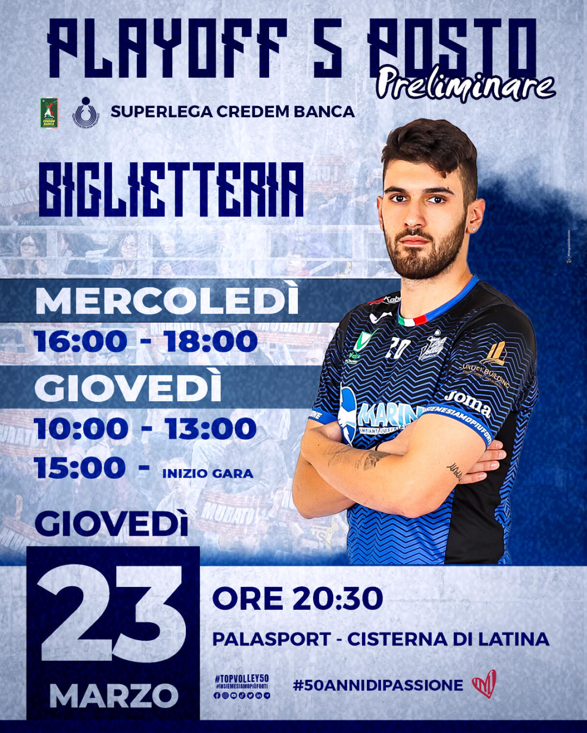 Volley di Superlega, Preliminari Play Off 5° posto: a Cisterna questa sera arriva Taranto. - 