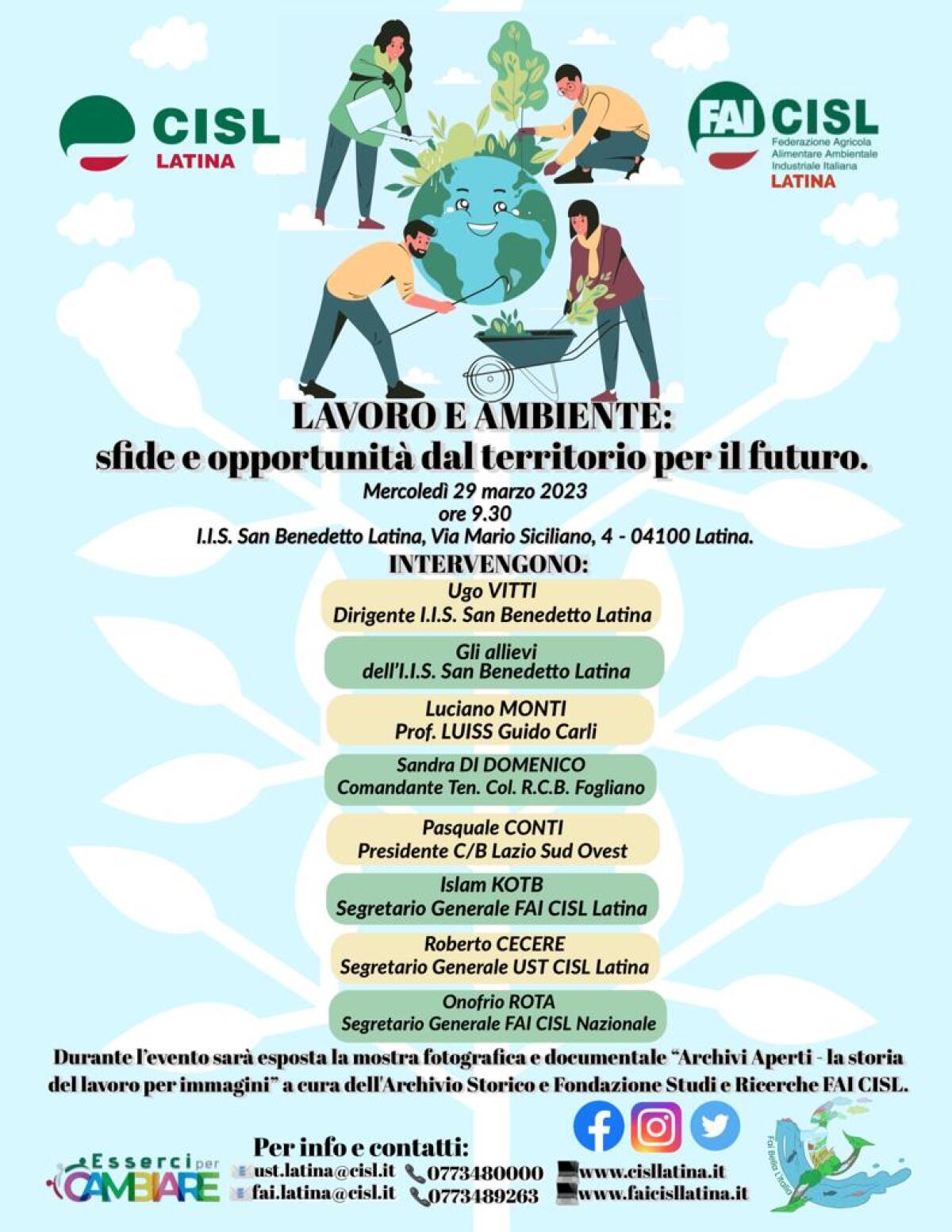 Sostenibilità e transizione green: questo mercoledì 29 Marzo un evento all’Istituto “San Benedetto” di Latina. - 