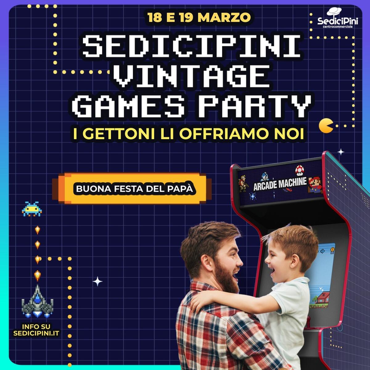 "Sedici Pini Vintage Games Party": nel weekend una sfida speciale tra padri e figli nel mondo dei videogames. - 