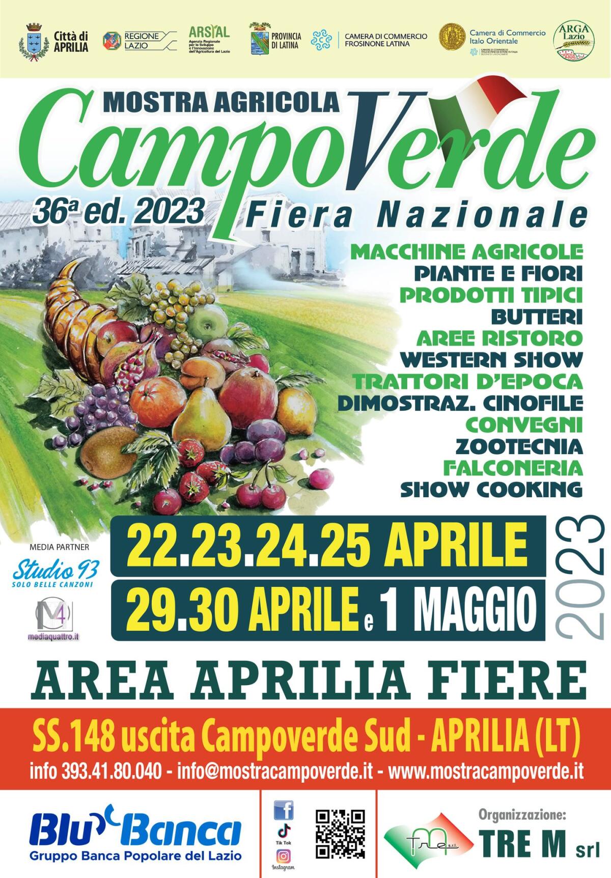 Fissate le date dell’edizione 2023 della Mostra Agricola di Campoverde, ad Aprilia. - 
