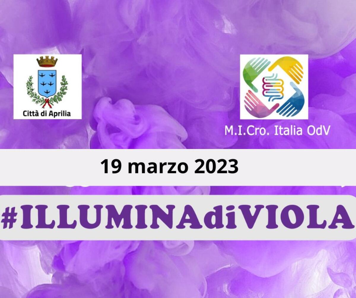“World IBD Day” la statua di San Michele ad Aprilia questa domenica si illumina di viola. - 