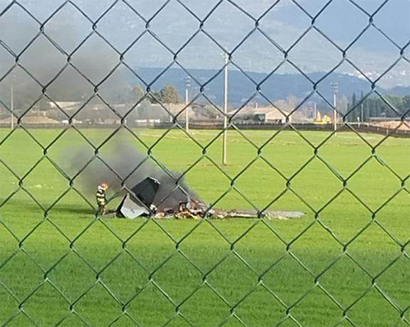 l'incidente aereo a Guidonia