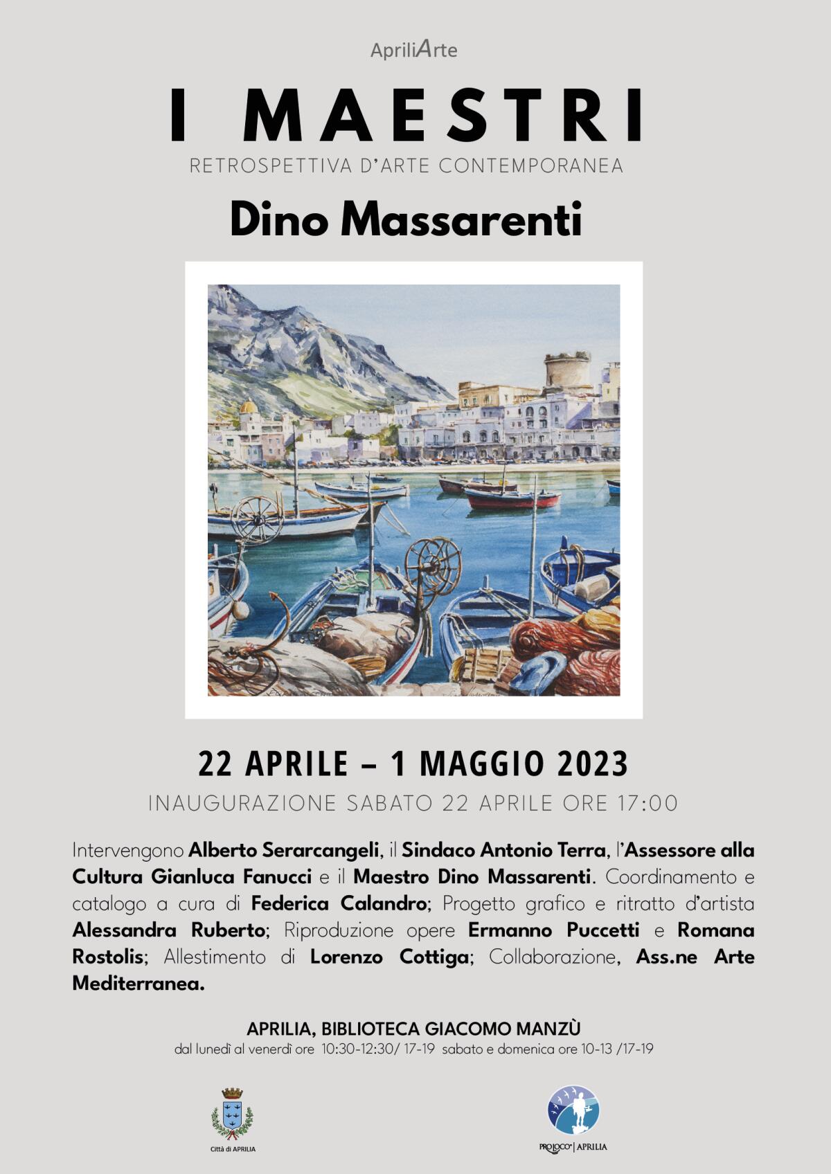 Aprilia, questo sabato si inaugura la seconda tappa de "I Maestri": espone Dino Massarenti - 