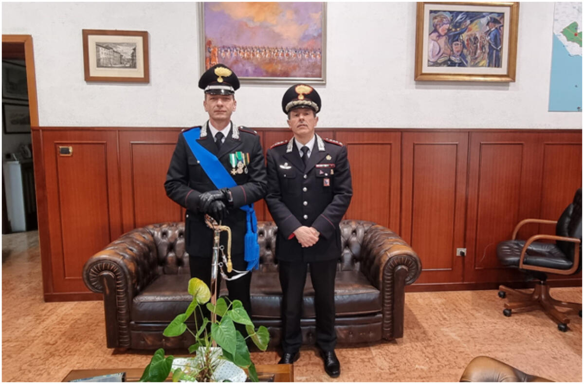 Il Comandante Provinciale dei Carabinieri di Latina dà il benvenuto al sottotenente Massimo Marenna - 