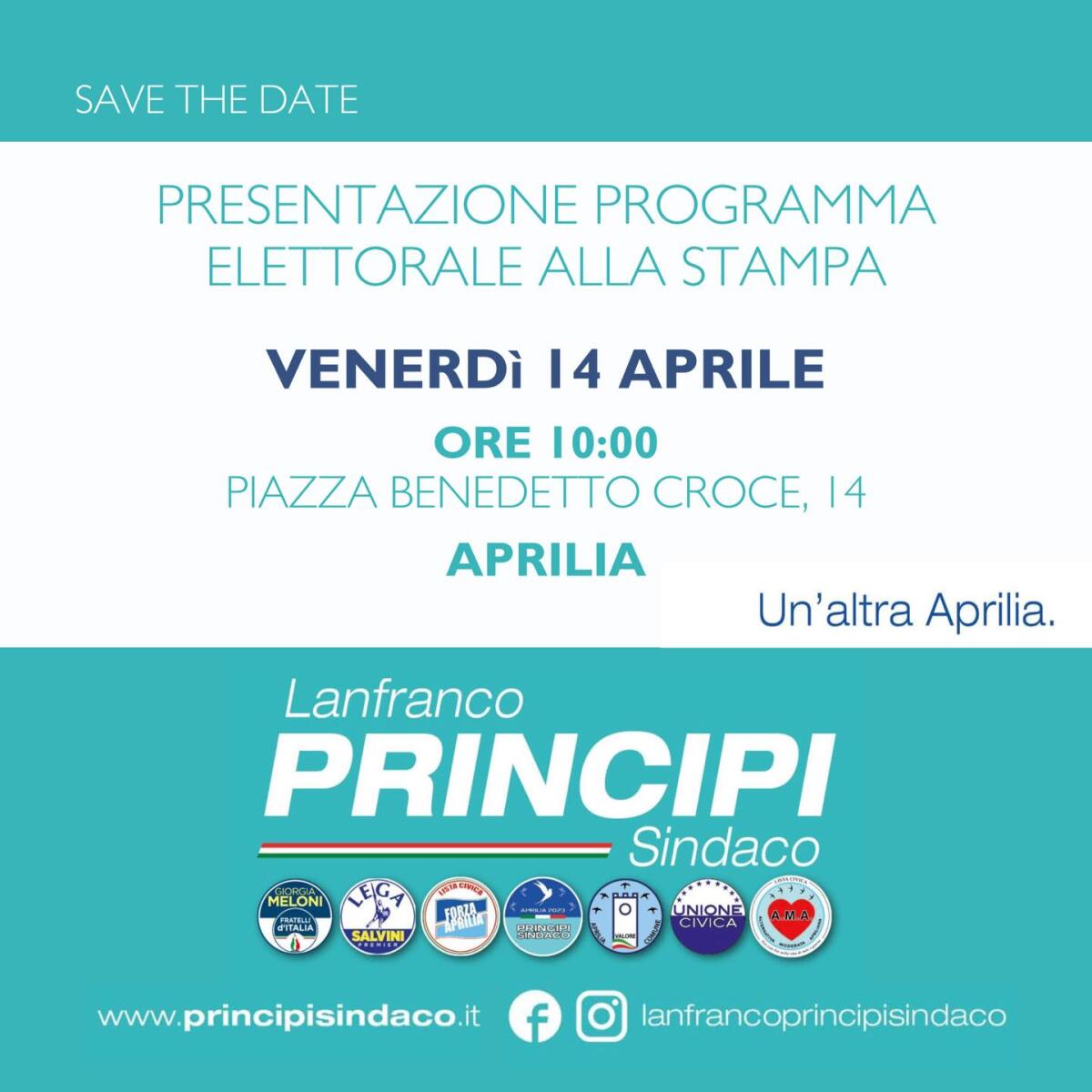Amministrative ad Aprilia: inaugurato il point elettorale di Lanfranco Principi. Questo venerdì la presentazione del programma elettorale della coalizione di centrodestra. - 