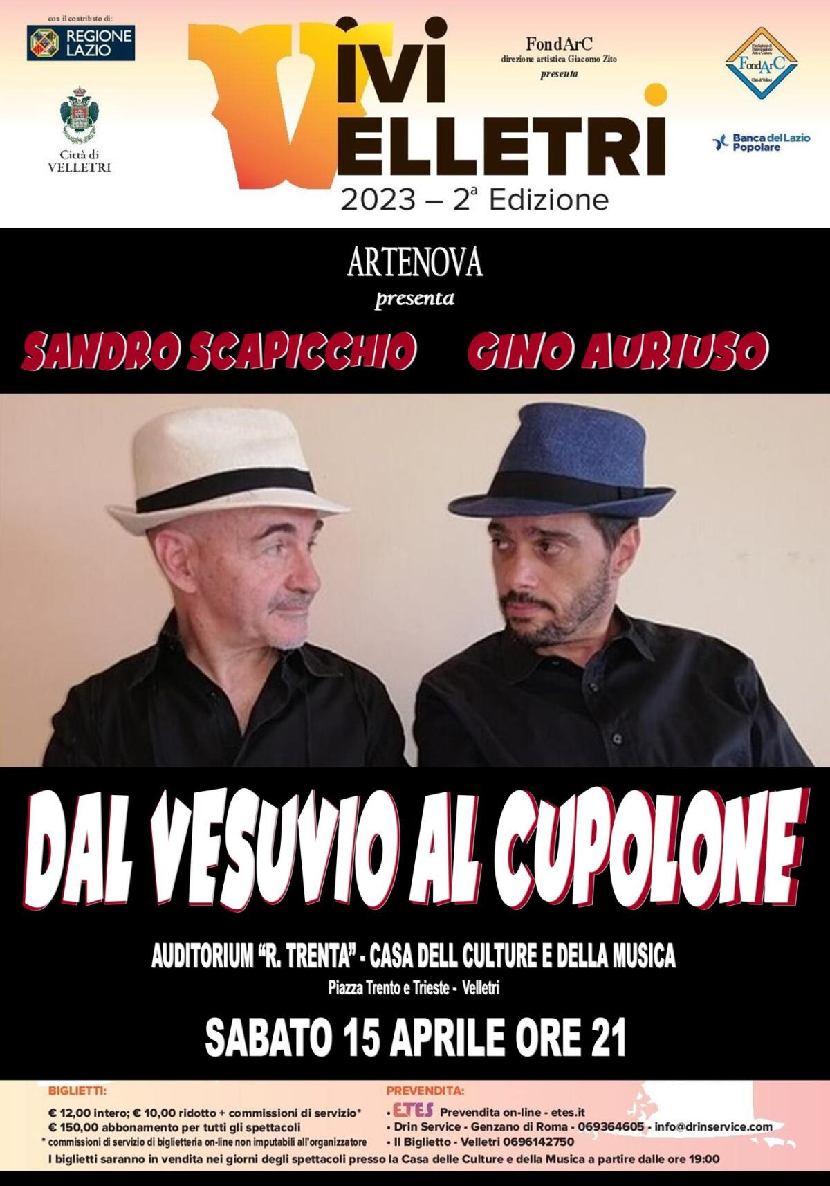 Rassegna “Vivi Velletri”: alla “Casa delle Culture” questo sabato lo spettacolo “Dal Vesuvio al Cupolone”. - 