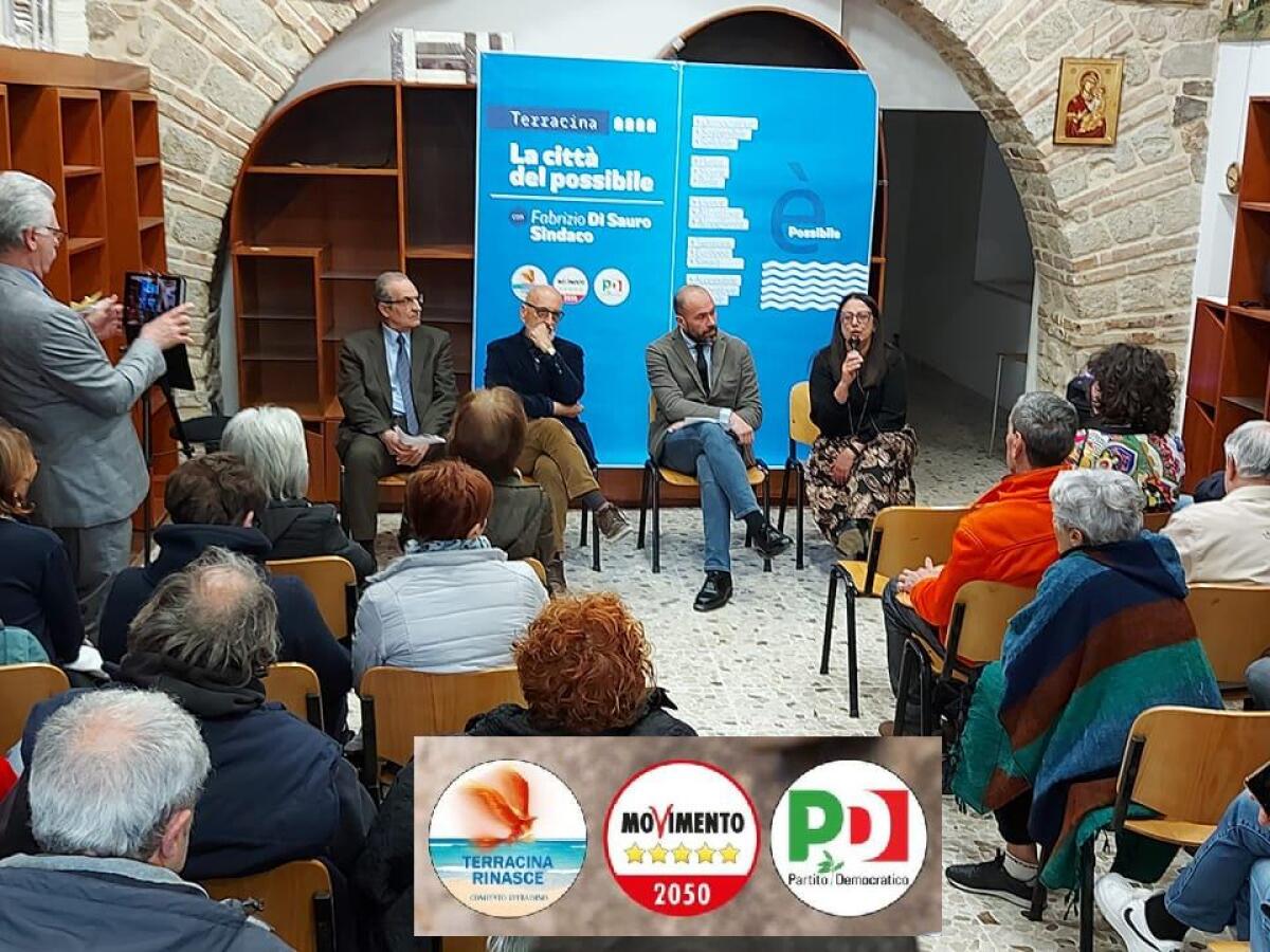 Presentata la coalizione del candidato sindaco del centrosinistra di Terracina, Fabrizio Di Sauro. - 