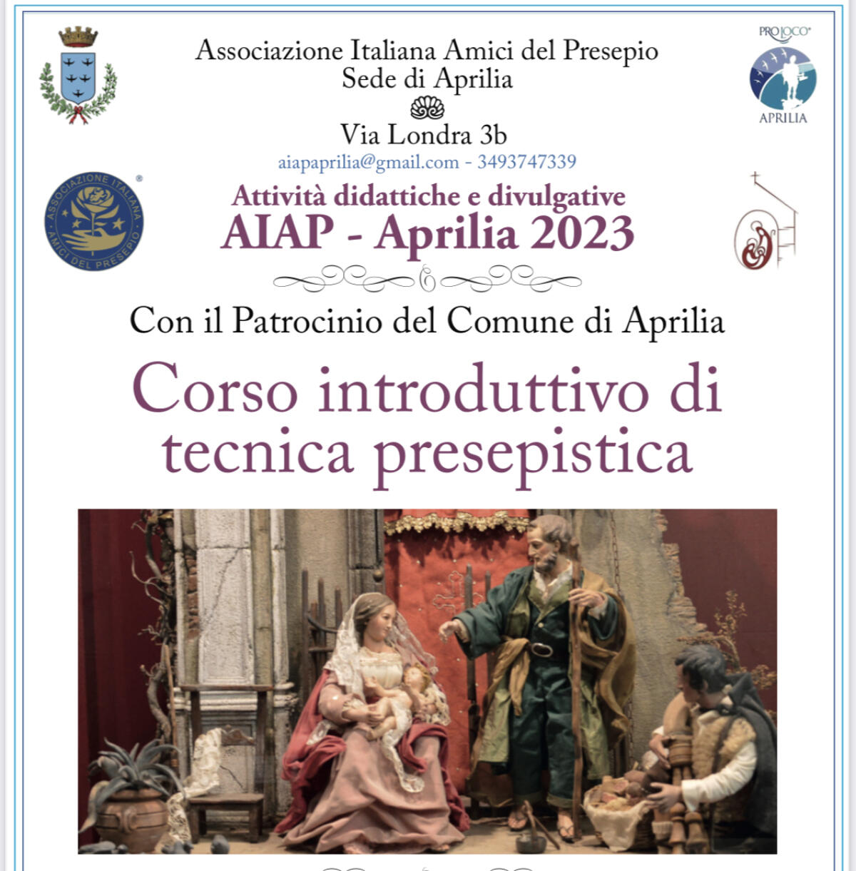 Ad Aprilia un corso con l'Associazione Italiana Amici del Presepio - 