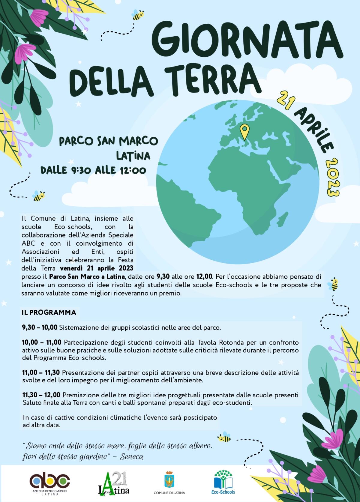 Giornata della Terra, venerdì 21 aprile le celebrazioni al Parco San Marco di Latina - 
