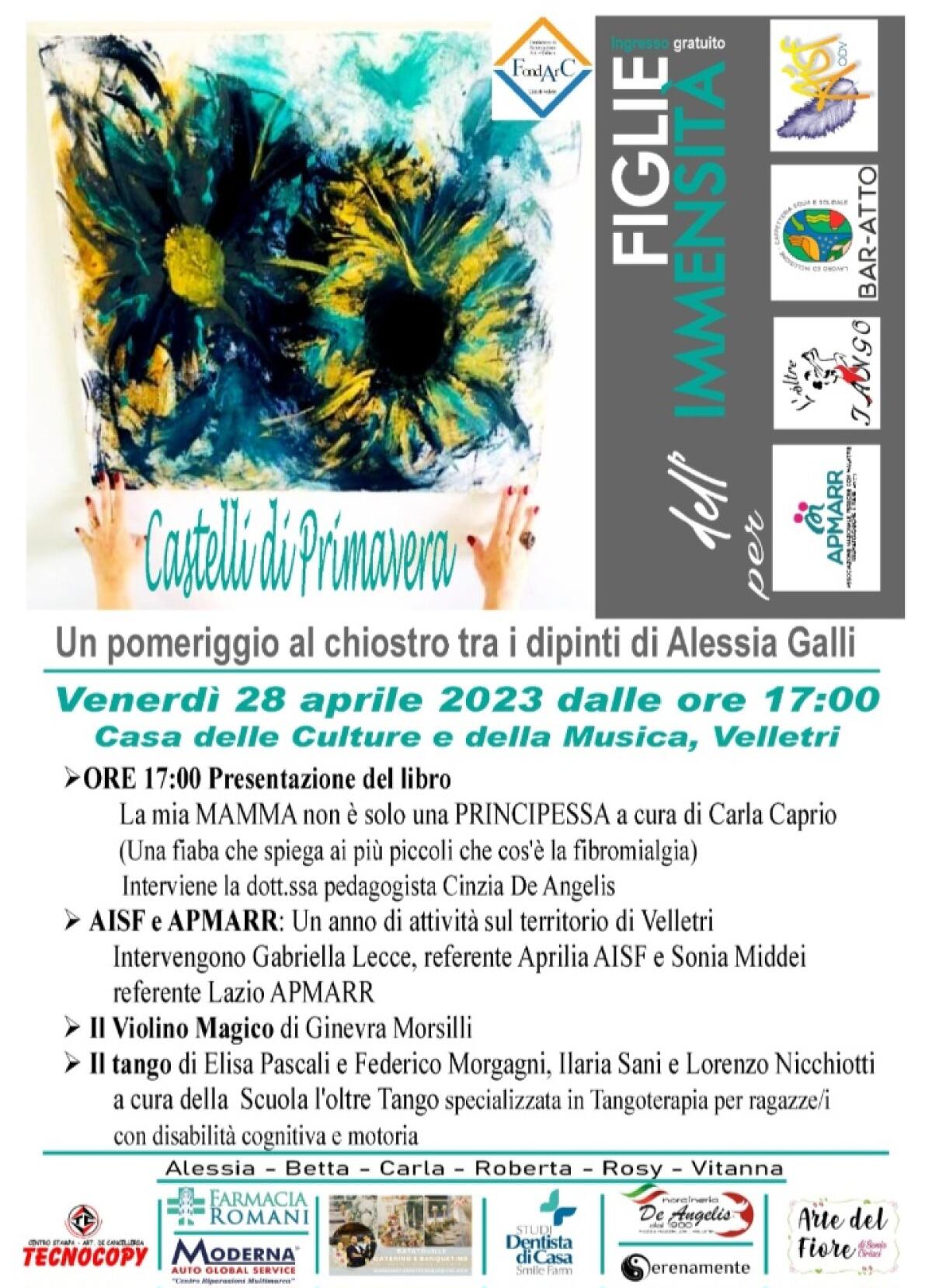 “Castelli di Primavera”: oggi a Velletri un evento organizzato dalle associazioni Aisf ed APMARR. - 