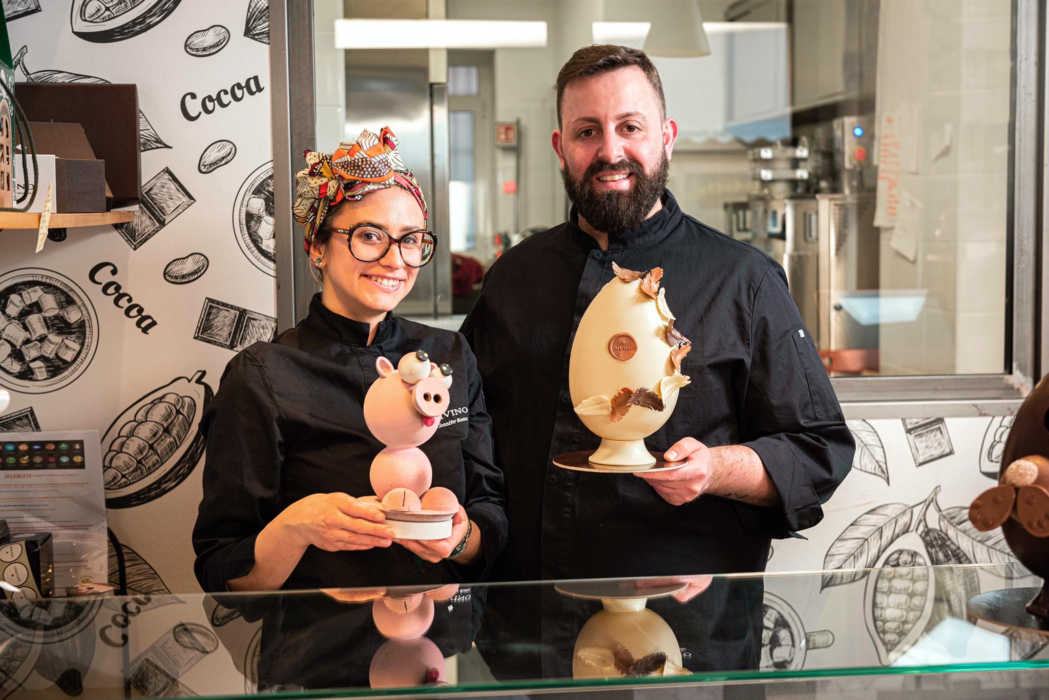 Valerio Esposito e la moglie Jennifer Boero