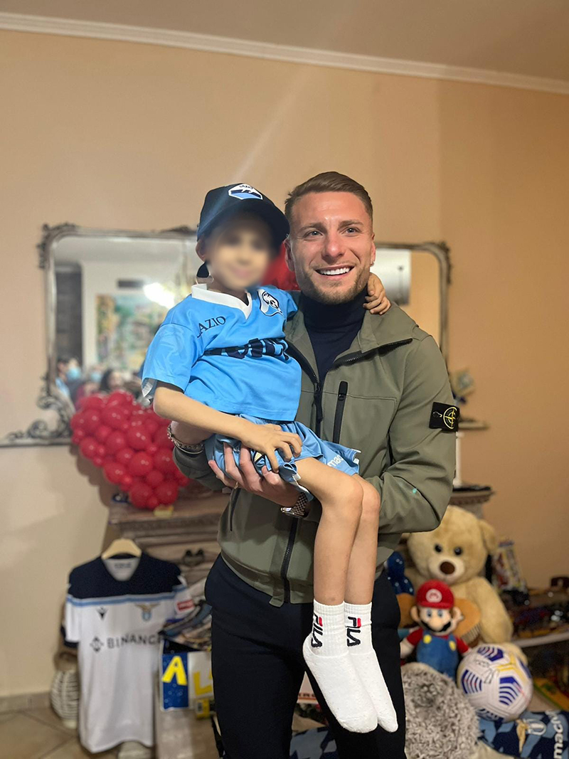 Ciro Immobile con Alessio, nel febbraio del 2022