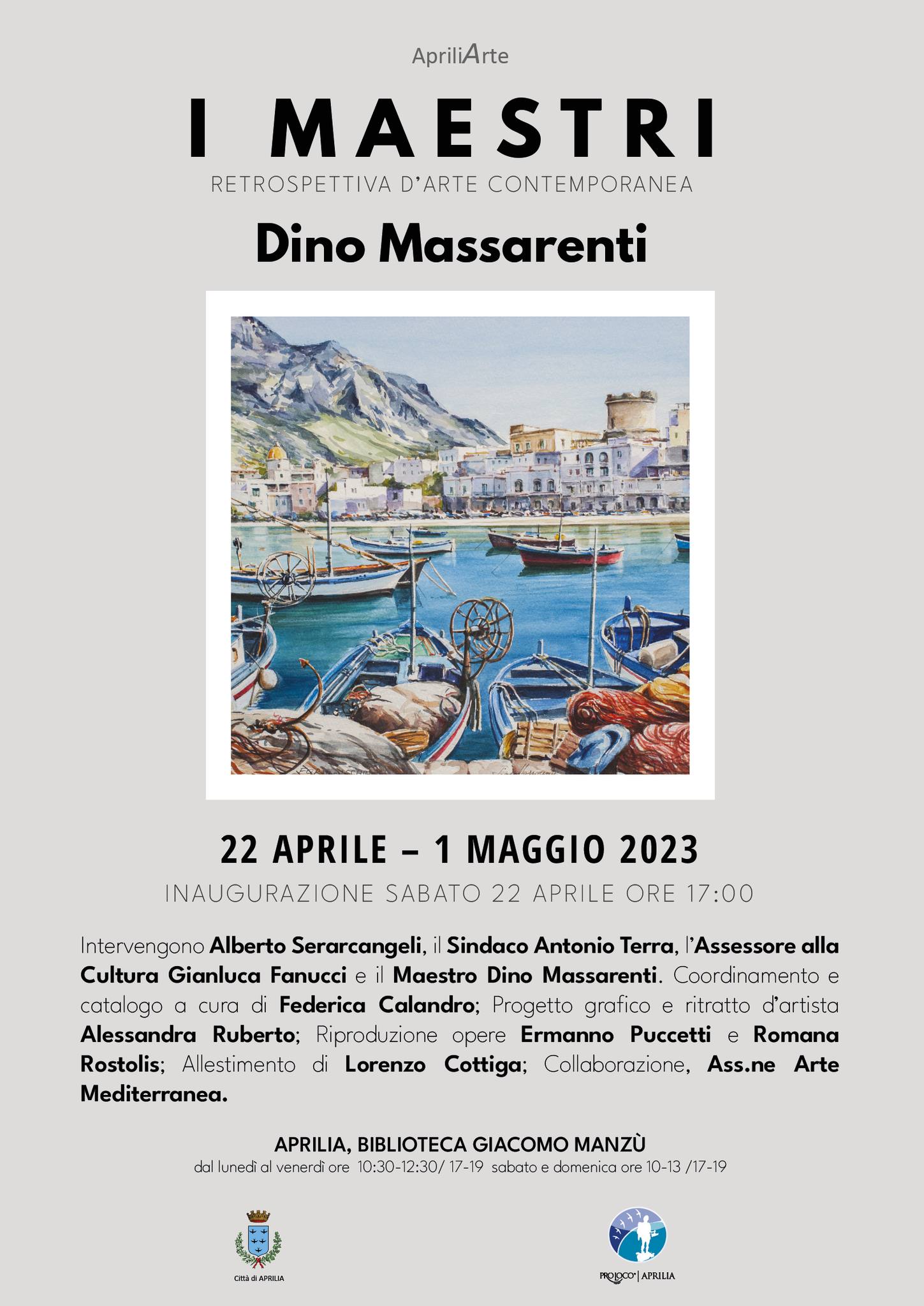 la locandina della mostra di Dino Massarenti