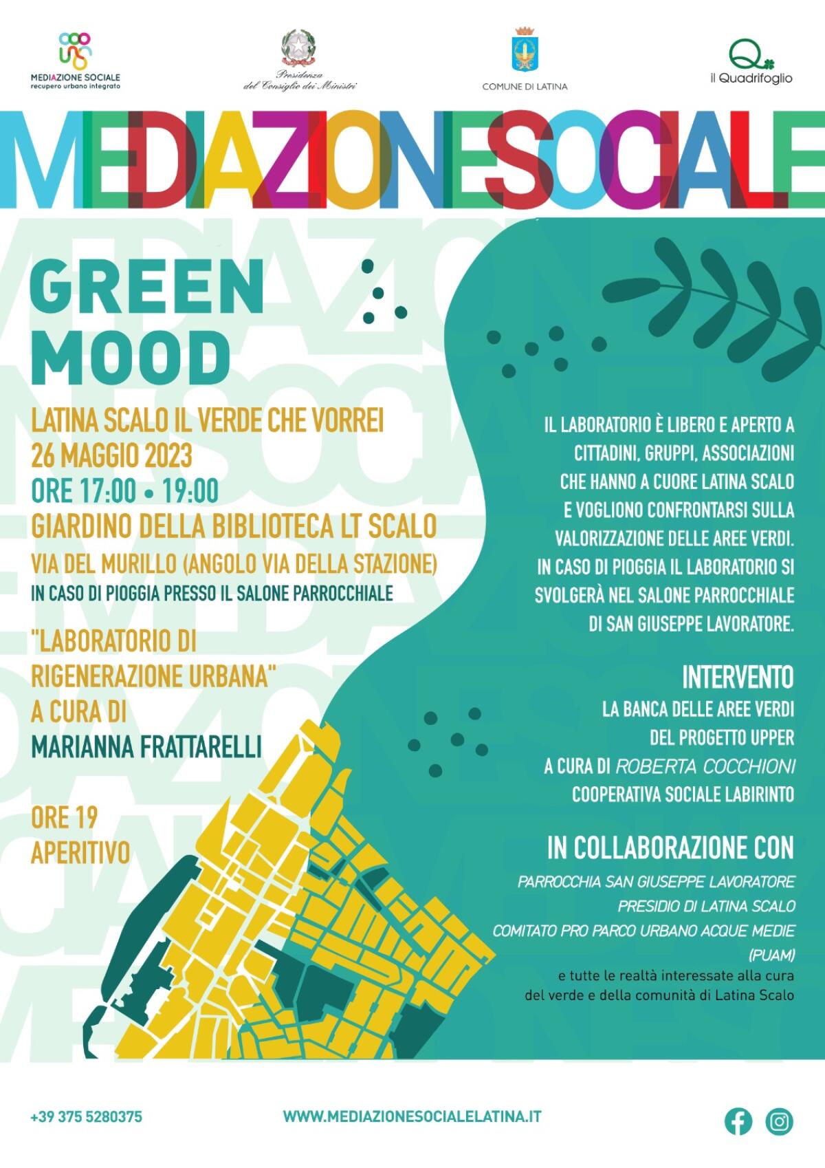 “Green Mood”: oggi a Latina Scalo il workshop di rigenerazione urbana promosso da “Mediazione Sociale”. - 