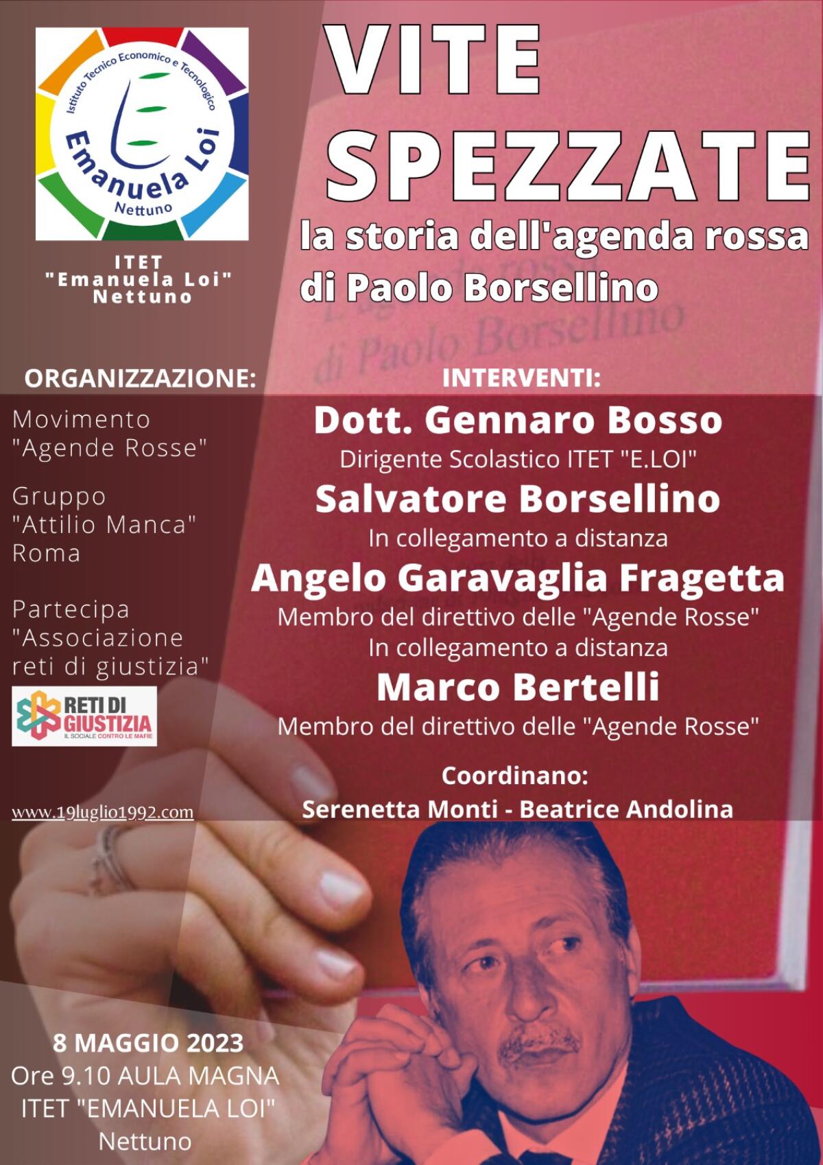 A Nettuno l'incontro del Movimento Agende Rosse sulle stragi di mafia - 