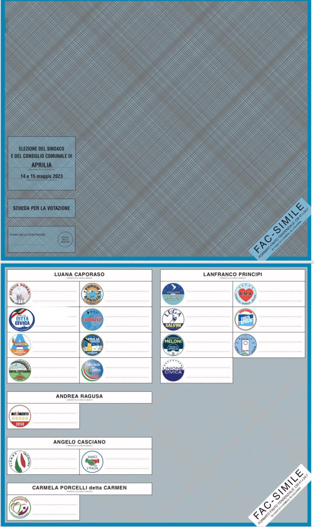 Amministrative del 14 e 15 maggio, i numeri ad Aprilia: 5 candidati sindaco, 448 nomi per il Consiglio Comunale, tra questi 199 donne - 