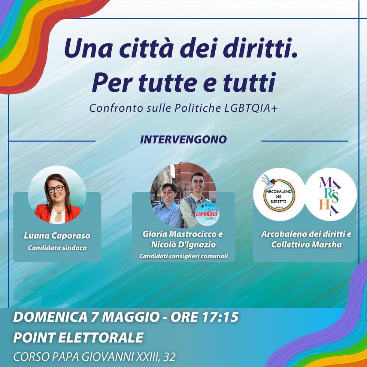 "Aprilia una città per l'inclusione", questa domenica l'incontro con la candidata Caporaso. - 