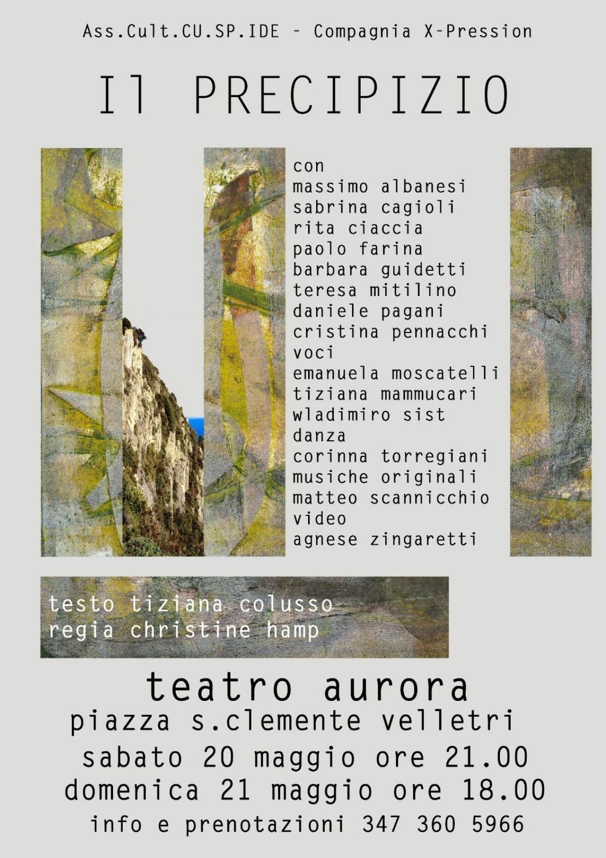 Questo fine settimana al Teatro Aurora di Velletri lo spettacolo “Il Precipizio” ispirato al massacro del Circeo. - 