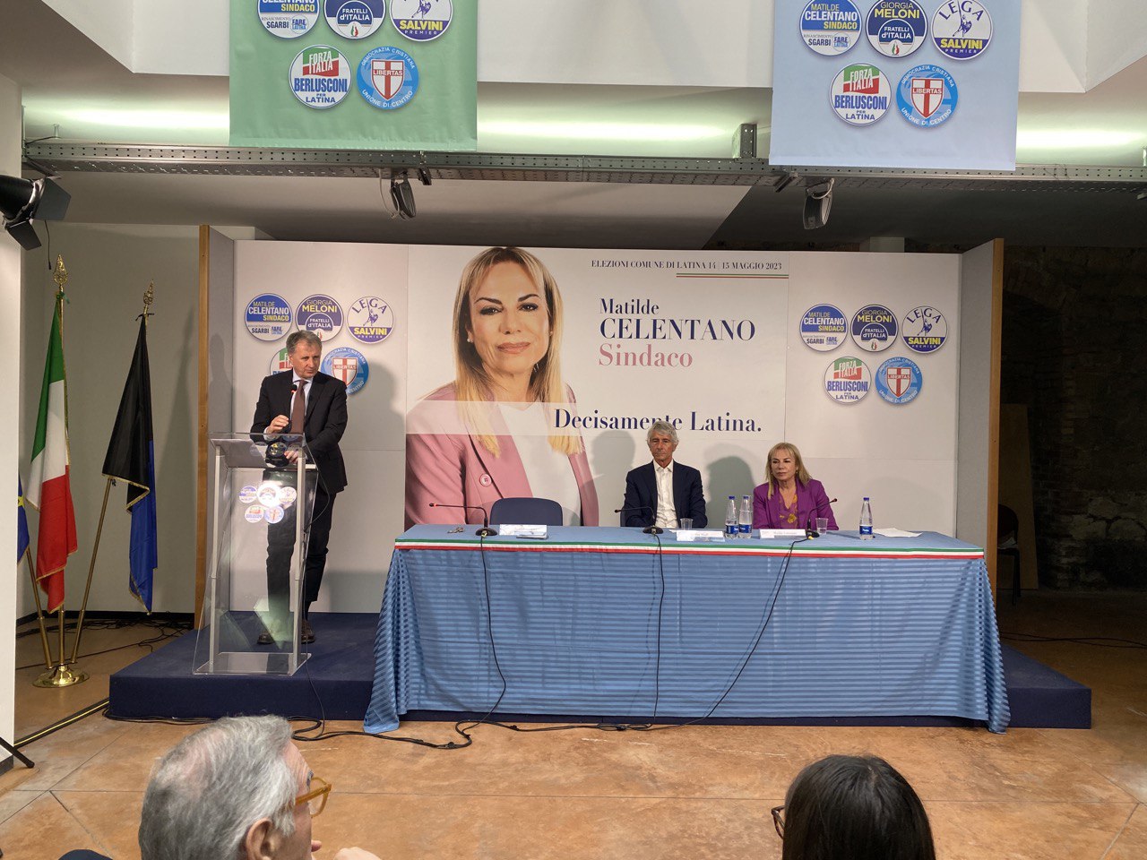 il Ministro Abodi in visita a Latina per la candidata sindaca Matilde Celentano