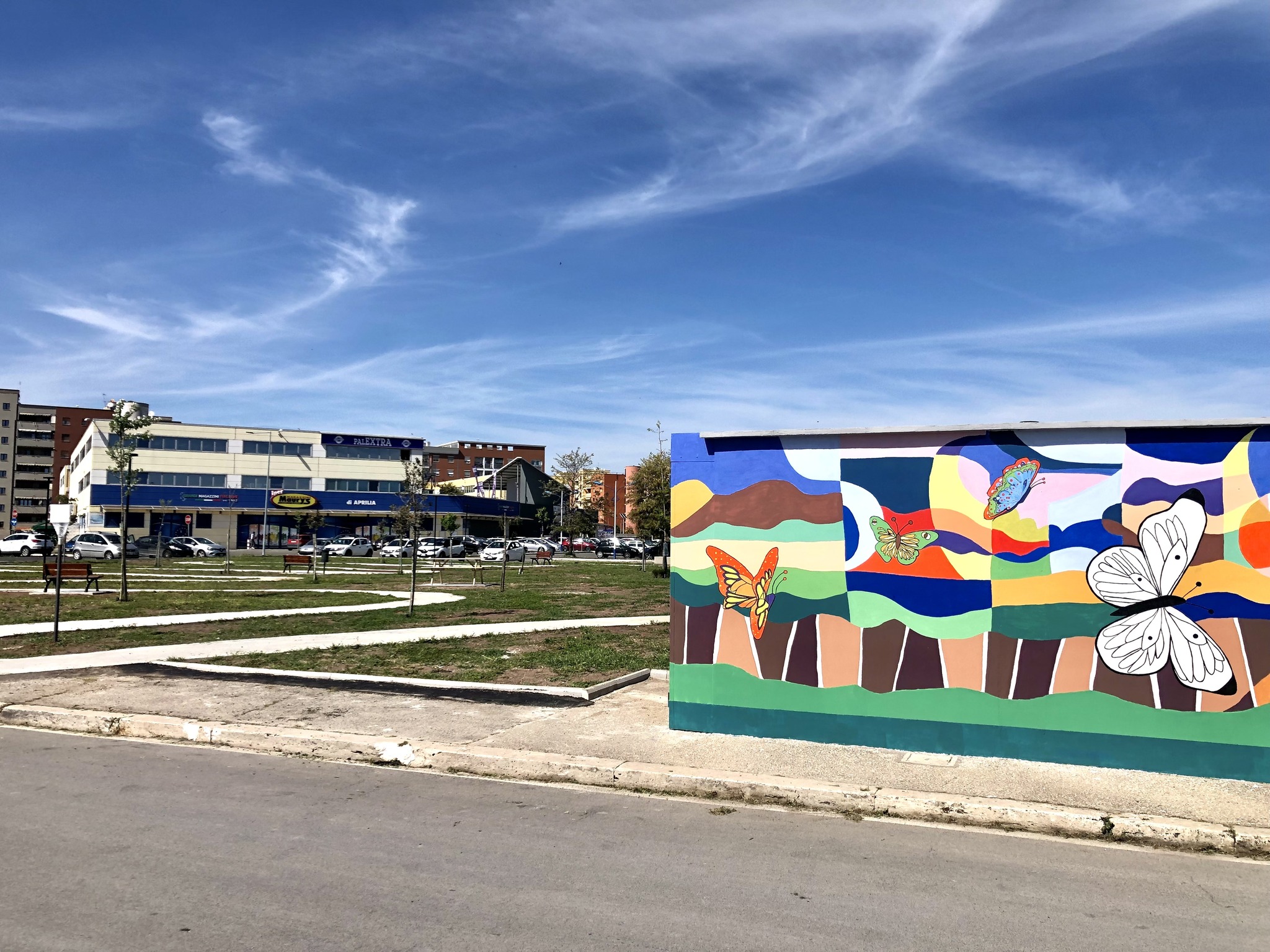 l'inaugurazione del parco in memoria di Roberto Fiorentini, ad Aprilia