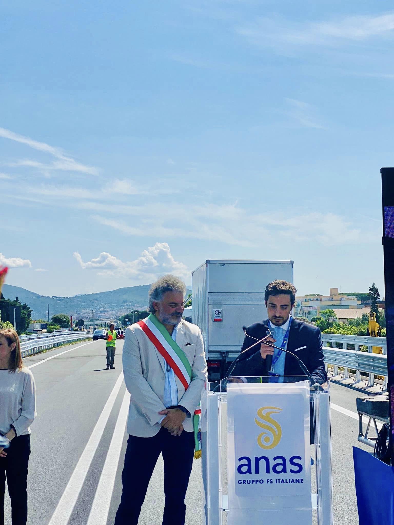 la cerimonia di riaperture del ponte Badino a Terracina