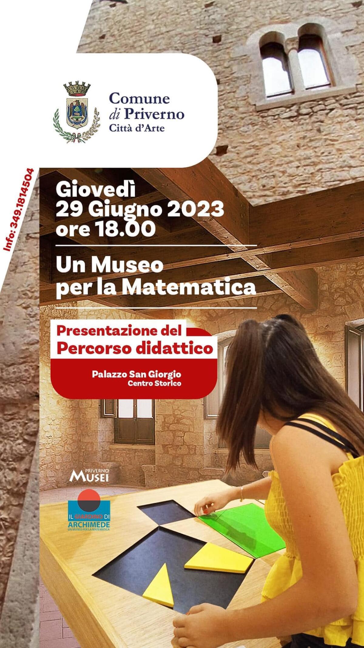 Priverno - "Un Museo per la Matematica" aperto nei fine settimana - 