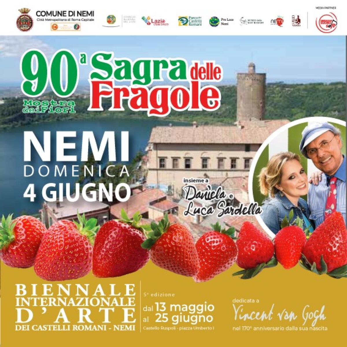 90esima edizione della Sagra delle Fragole e Mostra dei Fiori questa domenica 4 Giugno a Nemi. - 
