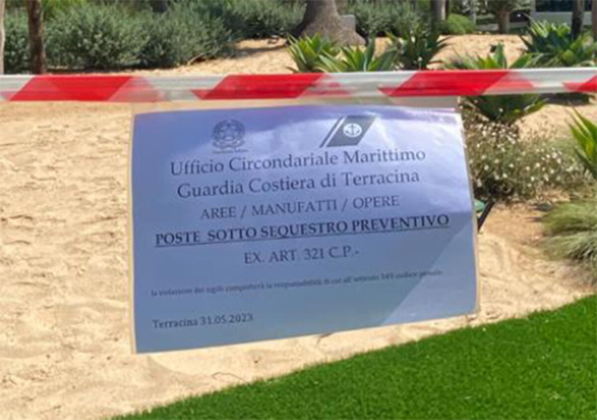 Sequestrata dalla Guardia Costiera un’area demaniale a Terracina. - 