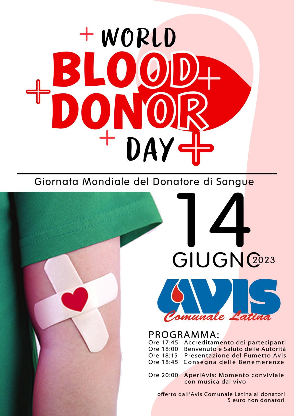 “Festa del Donatore 2023” mercoledì 14 giugno presso l’Avis Comunale di Latina. - 