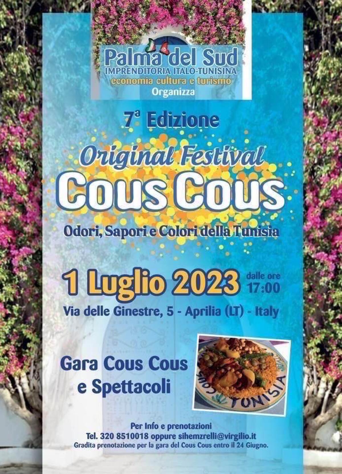 Ad Aprilia la settima edizione dell’Original Festival Cous Cous. - 