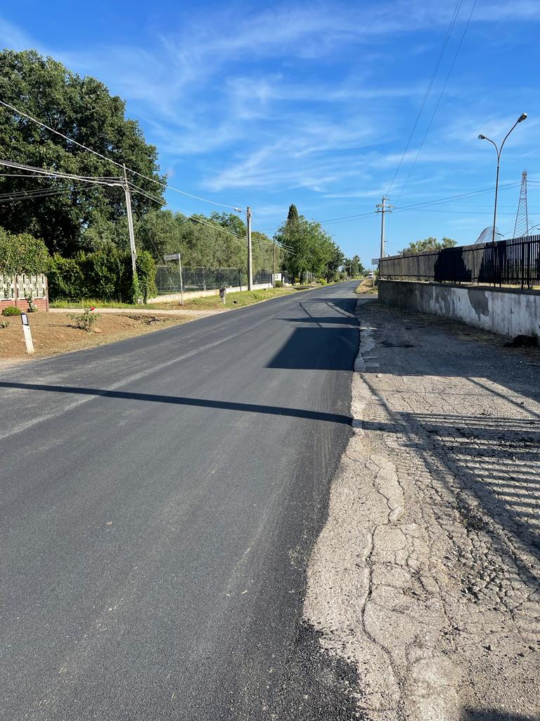 i lavori in Via Astura a Lanuvio