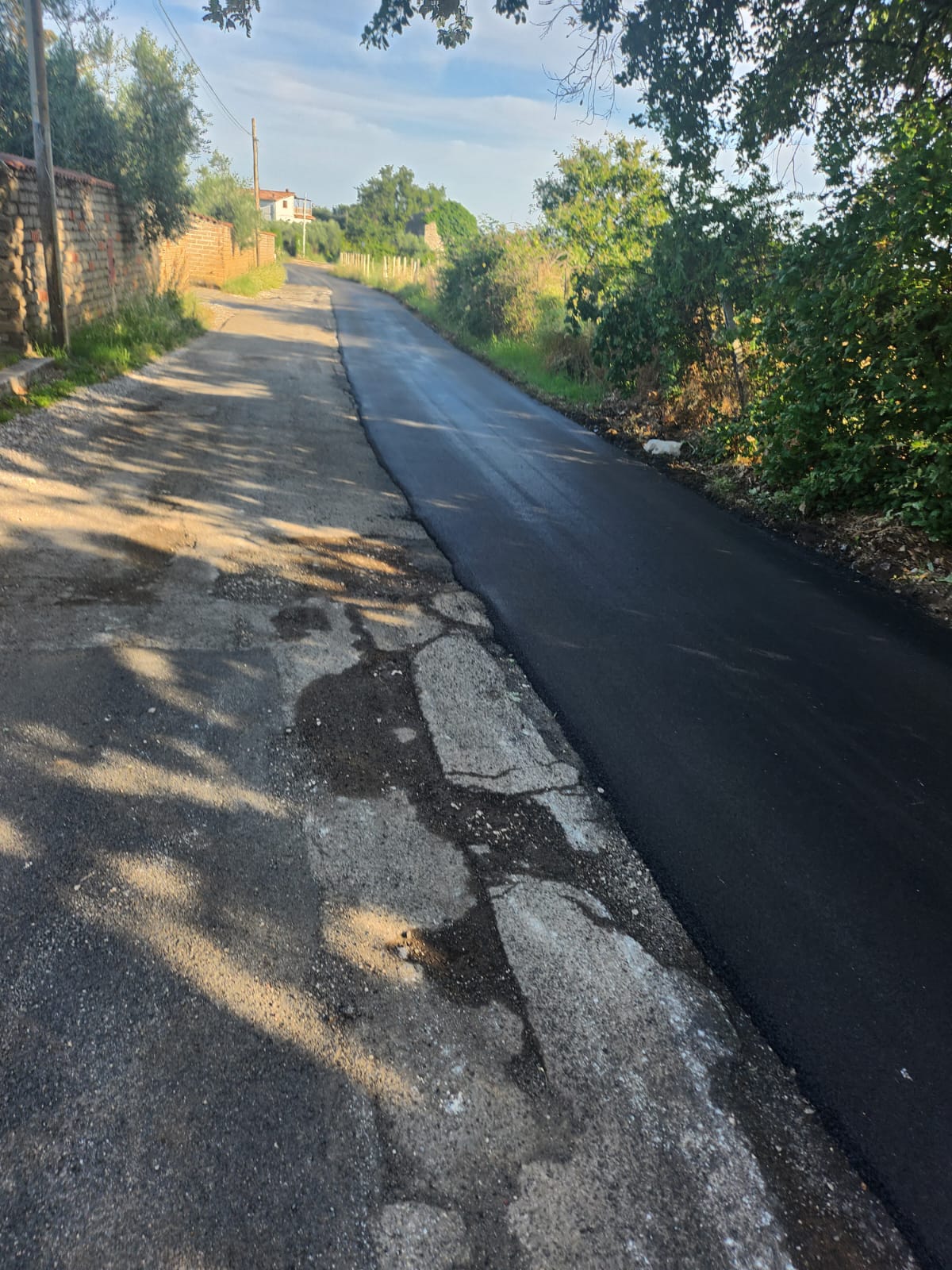 i lavori nel quartiere  Montegiove a Lanuvio