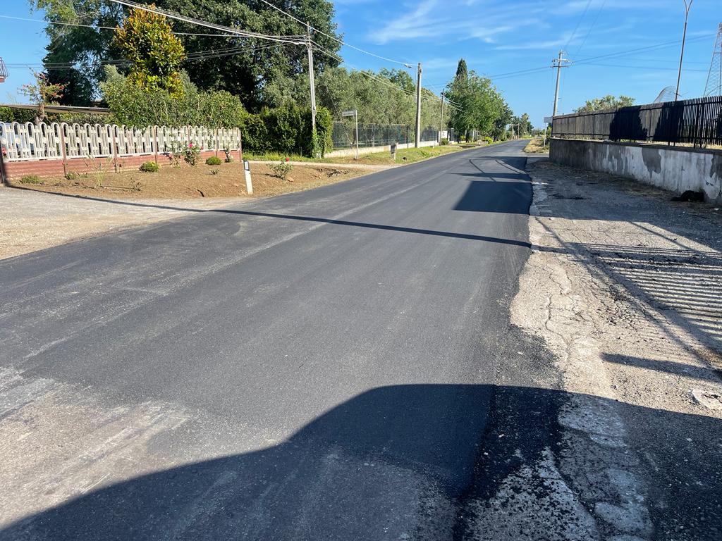 i lavori in Via Astura a Lanuvio
