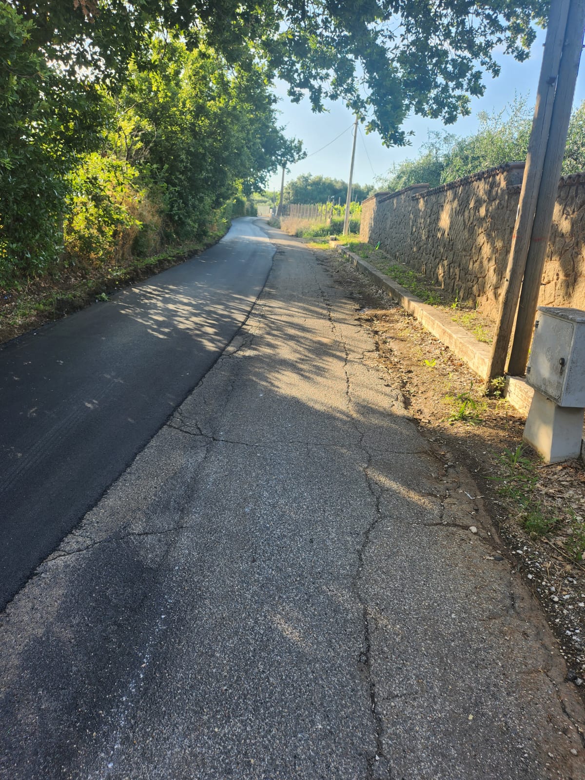 i lavori nel quartiere  Montegiove a Lanuvio